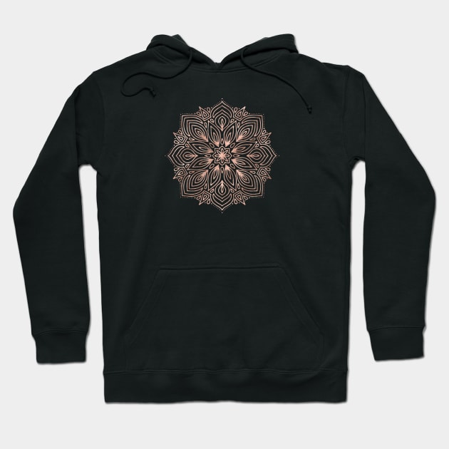 Pretty Rosegold Mandala Hoodie by NatureMagick